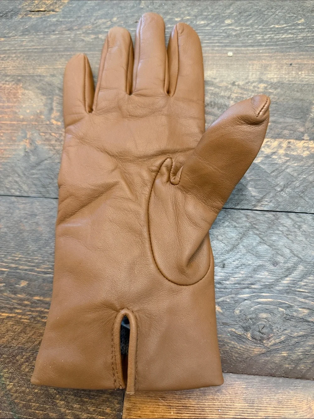 Size 8 Right COACH Replacement Horse And Carriage Plaque Leather Tech Glove NWOT